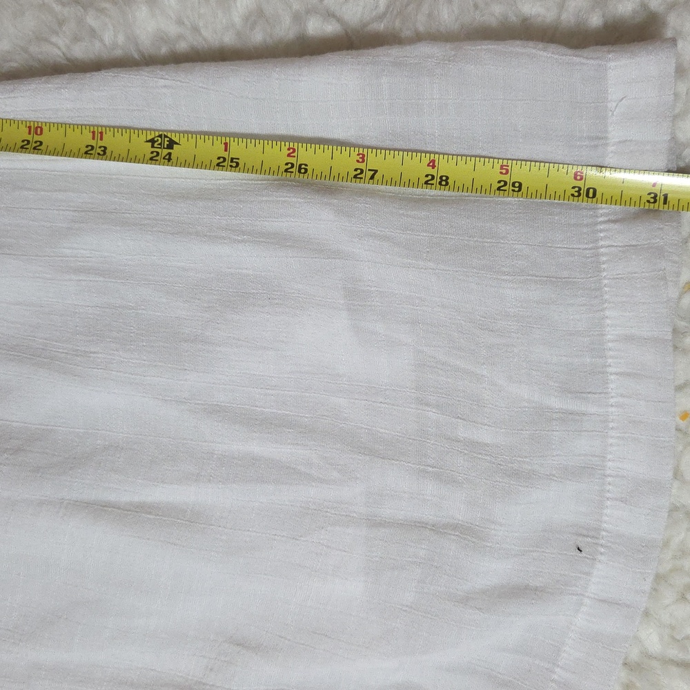 Crazy Cat Gayzy Boho Coastal White Pants Lace Trim Fully Lined Sz XL - Picture 10 of 12